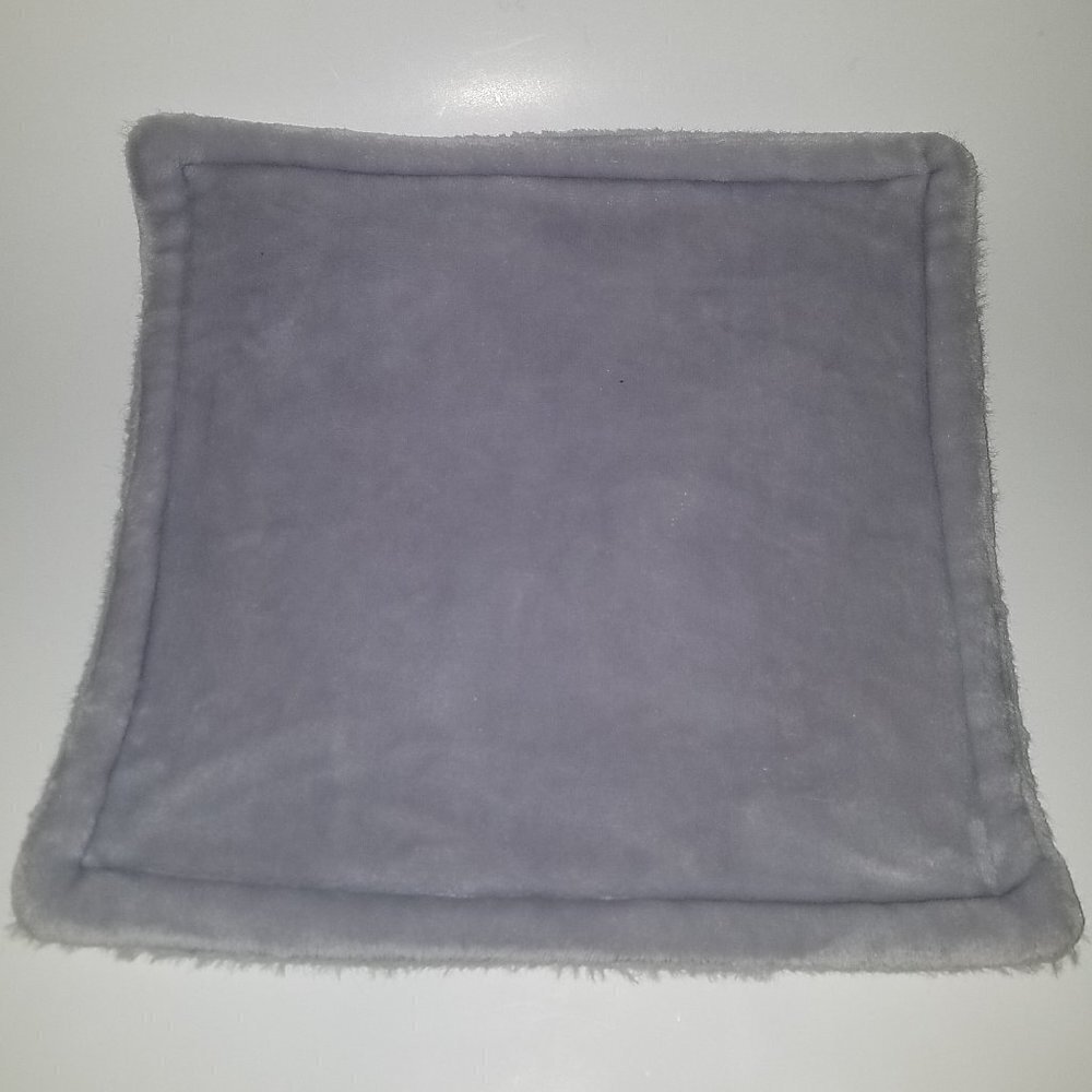 Solid Gray Square Fleece Lovey 13.5"x13.5" SUPER SOFT Baby Security Blanket